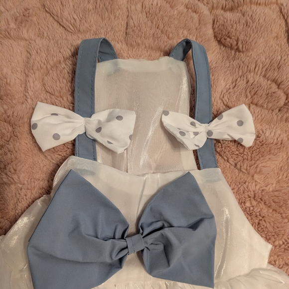 2/$10 🐾 New Size XL Dog Dress - adorable White and Blue Bow Dog Dress - Cat🐾 - Picture 4 of 15